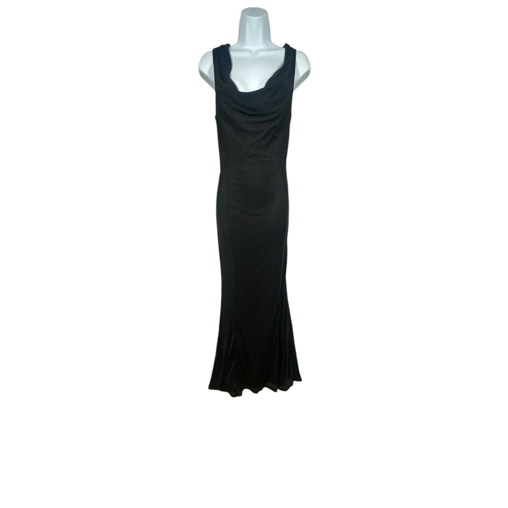 Lulus Cowl Neck High-Low Black Maxi Dress Sleeveless Women's Size Small